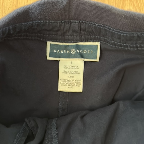 Karen Scott navy skorts size 8 - Picture 3 of 5